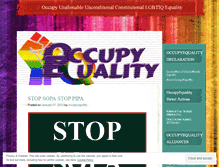 Tablet Screenshot of occupyequality.wordpress.com