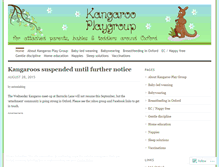 Tablet Screenshot of kangarooplaygroup.wordpress.com