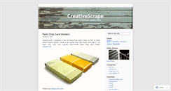 Desktop Screenshot of creativescrape.wordpress.com