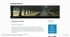 Desktop Screenshot of helpingveterans.wordpress.com