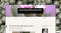 Desktop Screenshot of anonimodelxxisecolo.wordpress.com