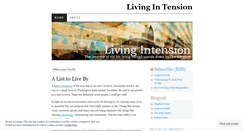 Desktop Screenshot of livingintension.wordpress.com