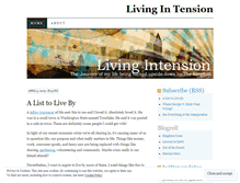 Tablet Screenshot of livingintension.wordpress.com