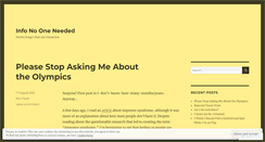 Desktop Screenshot of infonooneneeded.wordpress.com