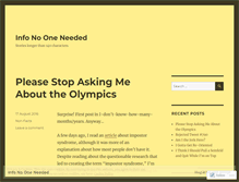 Tablet Screenshot of infonooneneeded.wordpress.com
