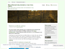 Tablet Screenshot of miljodoktorand.wordpress.com