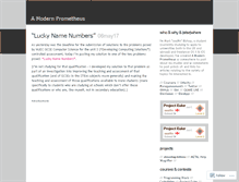 Tablet Screenshot of amodernprometheus.wordpress.com