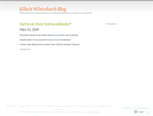 Tablet Screenshot of kolsch.wordpress.com