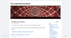 Desktop Screenshot of legaladvisoryboard.wordpress.com