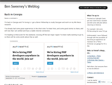 Tablet Screenshot of bensweeney.wordpress.com