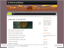 Tablet Screenshot of elartedelamuerte.wordpress.com