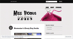 Desktop Screenshot of missviciousknits.wordpress.com