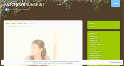 Desktop Screenshot of patchesofsunshine.wordpress.com