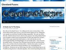 Tablet Screenshot of clevelandfoxers.wordpress.com