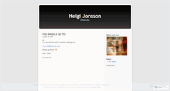 Desktop Screenshot of helgijonsson.wordpress.com