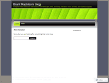 Tablet Screenshot of brantrackley.wordpress.com