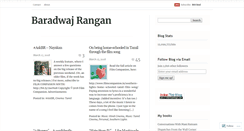 Desktop Screenshot of baradwajrangan.wordpress.com