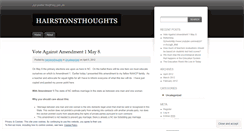 Desktop Screenshot of hairstonsthoughts.wordpress.com