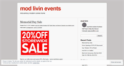 Desktop Screenshot of modlivinevents.wordpress.com