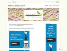 Tablet Screenshot of birdinhandquilts.wordpress.com