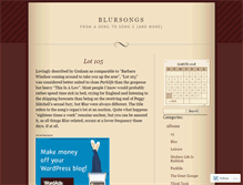 Tablet Screenshot of blursongs.wordpress.com