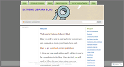 Desktop Screenshot of extremelibraryblog.wordpress.com