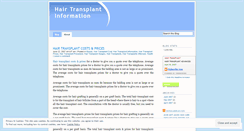 Desktop Screenshot of hairtransplantinformation.wordpress.com