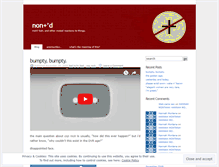 Tablet Screenshot of nonplussed.wordpress.com