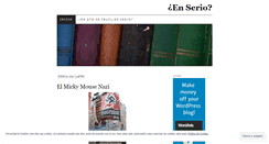 Desktop Screenshot of enserioblog.wordpress.com