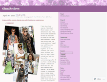 Tablet Screenshot of glamreviews.wordpress.com