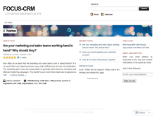 Tablet Screenshot of focuscrm.wordpress.com