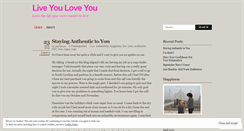 Desktop Screenshot of liveyouloveyou.wordpress.com