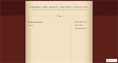 Desktop Screenshot of cherryink.wordpress.com