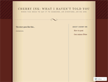 Tablet Screenshot of cherryink.wordpress.com