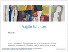 Tablet Screenshot of fragilebalances.wordpress.com