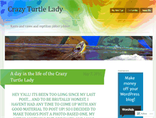 Tablet Screenshot of crazyturtlelady.wordpress.com