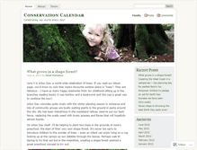 Tablet Screenshot of conservationcalendar.wordpress.com