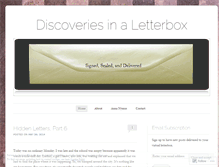 Tablet Screenshot of discoveriesinaletterbox.wordpress.com
