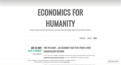 Desktop Screenshot of economics4humanity.wordpress.com