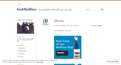 Desktop Screenshot of kicktheblow.wordpress.com