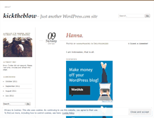 Tablet Screenshot of kicktheblow.wordpress.com