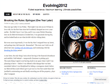 Tablet Screenshot of evolving2012.wordpress.com