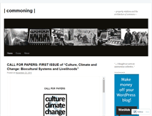 Tablet Screenshot of commoning.wordpress.com