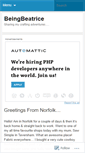 Mobile Screenshot of beingbeatrice.wordpress.com