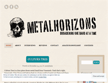 Tablet Screenshot of metalhorizons.wordpress.com