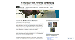 Desktop Screenshot of compassioninjuvenilesentencing.wordpress.com