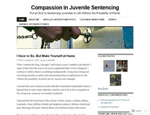 Tablet Screenshot of compassioninjuvenilesentencing.wordpress.com