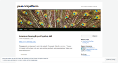 Desktop Screenshot of peacockpatterns.wordpress.com