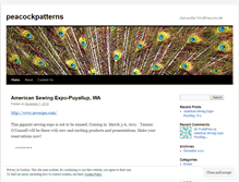 Tablet Screenshot of peacockpatterns.wordpress.com