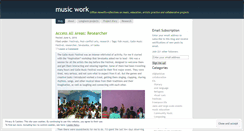 Desktop Screenshot of musicwork.wordpress.com